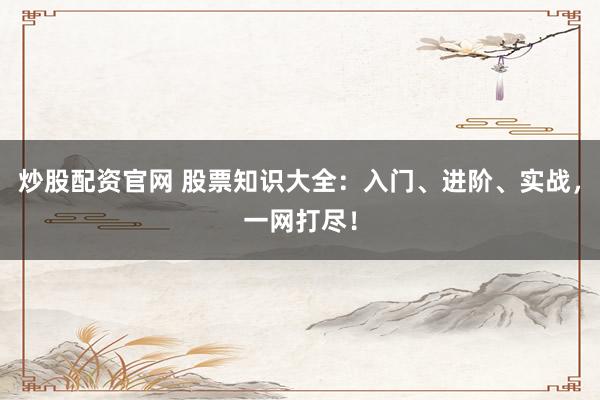 炒股配资官网 股票知识大全：入门、进阶、实战，一网打尽！