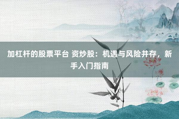 加杠杆的股票平台 资炒股：机遇与风险并存，新手入门指南