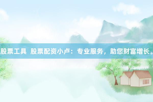 股票工具  股票配资小卢：专业服务，助您财富增长。