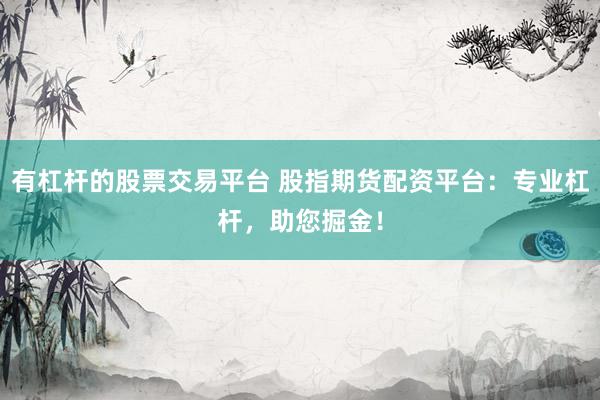 有杠杆的股票交易平台 股指期货配资平台：专业杠杆，助您掘金！