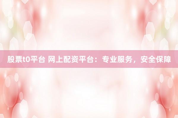 股票t0平台 网上配资平台：专业服务，安全保障